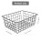 Hollow Iron Wired Basket, Storage Baskets Metal Basket Without Interlining Bathroom Kitchen Organizer Black 5