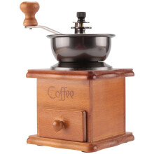 Coffee Bean Grinder Wooden Manual Coffee Grinder Hand Stainless Steel Retro Coffee Spice Burr Mill with Ceramic