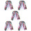 5Stk Kinder Regenbogen Cape Polyester Fasching Party Kostüm 8