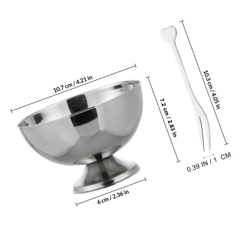 3Stk Silber Salat Dessert Schalen Für & Service 1