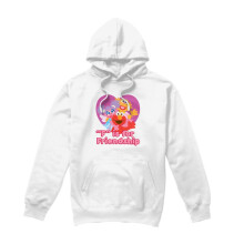 (XL, White) Sesame Street Unisex Adult Friendship Hoodie