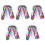 5Stk Kinder Regenbogen Cape Polyester Fasching Party Kostüm 4