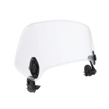Parabrezza trasparente per moto Uni, deflettore antivento con meccanismo pieghevole per un facile stoccaggio, accessorio per parabrezza per una