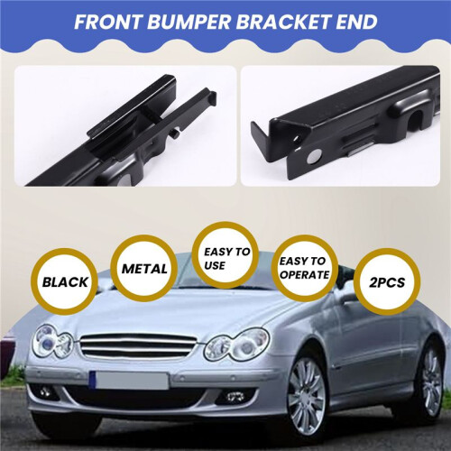 2Pcs Front Bumper Bracket End for  W203 C-Class 2038801114 2038801214 2