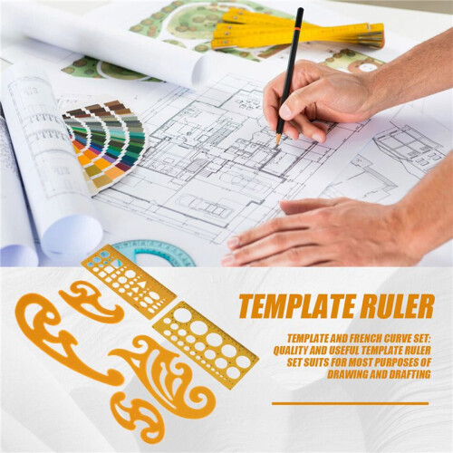 6 Pezzi French Curve e Template Ruler Set Drawing Template Tool Circle Templates per Personal Drawing e Drafting 2