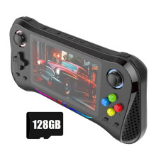 X8M Retro Video Handheld Game Console 128GB 25000+ Games 4.5inch IPS Screen Support Multiple Emulators Black