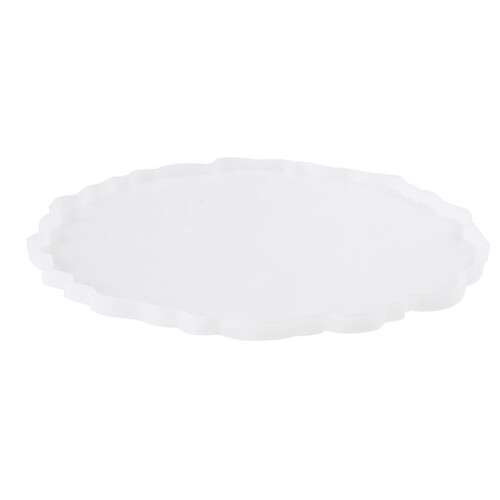 DIY Crystal Epoxy Mold Compote Swing Table Round Lace Coaster Table Decoration Silicone Mold
