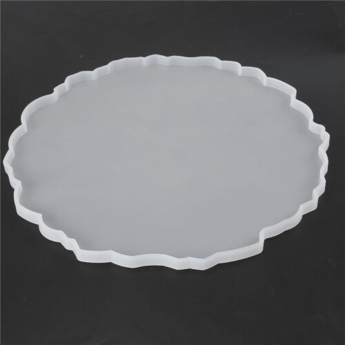 DIY Crystal Epoxy Mold Compote Swing Table Round Lace Coaster Table Decoration Silicone Mold 2