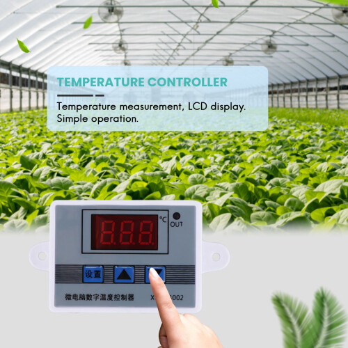 XH-W3002 220V Digital LED Temperature Controller 10A Thermostat Control  Probe with Waterproof Sensor W3002 1