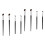 8Pcs Multiuse Eye Makeup Brushes Angled Eyeliner Nose Contour Set 6
