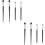 8Pcs Multiuse Eye Makeup Brushes Angled Eyeliner Nose Contour Set 8