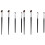 8Pcs Multiuse Eye Makeup Brushes Angled Eyeliner Nose Contour Set 4