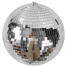 30cm Disco Light Mirror , Stage Reflective Party Mirror Balls Silver with Hanging Rings for Dance, Birthday,Home