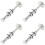 4Stk Kompaktes Trompete Praxis Tool Lippen Aus Messing Silber 7