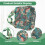 Grocery Bags Reusable Foldable 10 Pack Shopping Tote 50LBS Extra Large Ripstop Pattern Machine Washable Storage 4