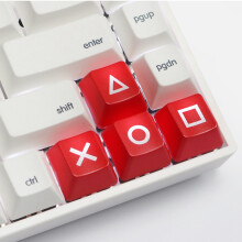 Keys Cap Down ,Mechanical Keyboard Pbt Keycap Ps4 Button Key Wasd Dye Sub Tech R4 R3 R2 R1-Black