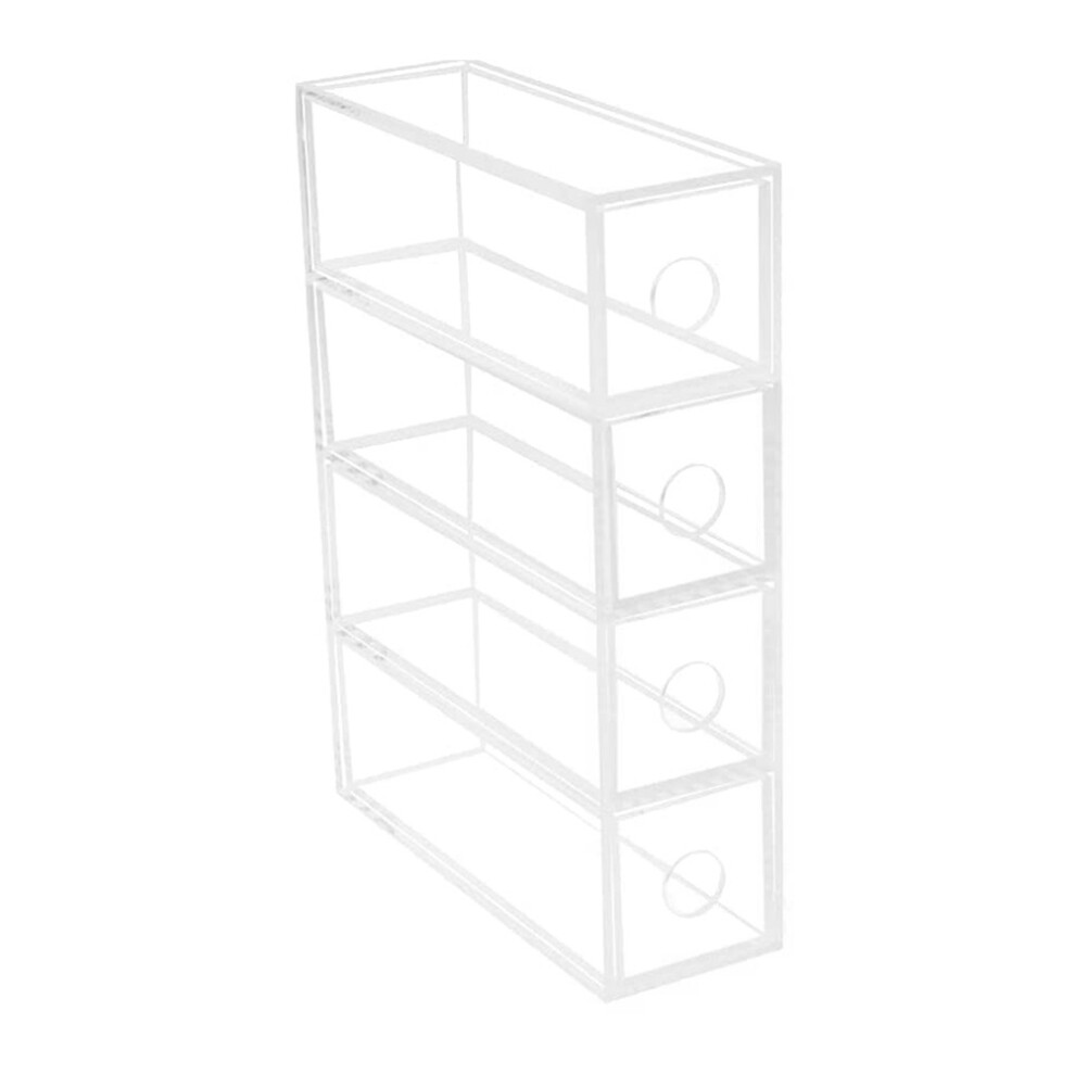 Happyyami 4Pcs Transparent Acrylic Sunglasses Case Multi-Layer Storage Box