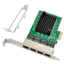 RJ-45 4-Portowy Serwerowy Adapter Ethernet Gigabitowa Karta Sieciowa Interfejs PCI-E X1