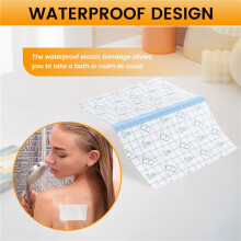 50 Pieces Shower Waterproof Patch Disposable Transparent Stretch Bandage Shield Cover for Tattoos Swimming Showering