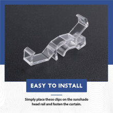 Valance Clips Clear Plastic Hidden Retainer Holder Clip for Window Blind Valance,Horizontal Faux & Wood Blinds Parts