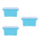 3Pièces De Rangement En PP Couvercle Bleu Ciel 5