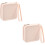 2Pièces Silicone Bleues Rangement Tampon Portable 8