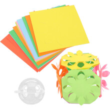 1Ensemble Kit Artisanal Papier Décoratif Coloré Pliable Facile Découpe