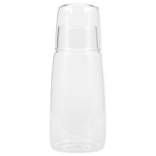 Clear Bedside Water Carafe Set with Tumbler Glass for Bedroom Nightstand, Night Water Carafe with Glass, with Cup Set