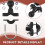Motorcycle Handle Bar Rail Mount 37mm Width U-Bolt Mounting Base with 1 Inch  for  GPS Work for 5