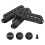 3Pcs Durable Guitar Pickup Cover Volume Tone Knobs  Tip Parts Set,Black 1