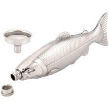 1 Set Fish-Shape Hip Flask 5Oz Bottle  Pocket Flask Stainless Steel Party Drinkware for Outdoor