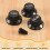 3Pcs Durable Guitar Pickup Cover Volume Tone Knobs  Tip Parts Set,Black 5