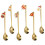 4Sets Golden Stainless Steel Flatware Set Sturdy Kitchen Utensils 1