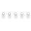 5Pcs Sink Drain Stoppers White Silicone Metal Tub Plug with Pull Chain 7