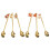 4Sets Golden Stainless Steel Flatware Set Sturdy Kitchen Utensils 2