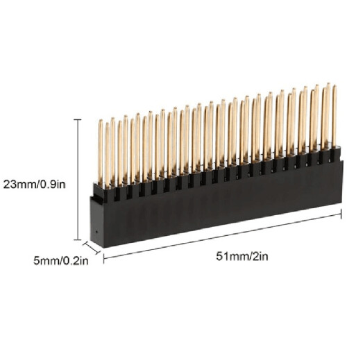 2 x 20(40 Pin) Stacking Header for Raspberry Pi A+/B+/Pi 2/Pi 3 Extra Tall Header (Pack of 4) 1