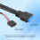 60cm Front Case Panel USB3.0+USB3.0+HD Audio Jack  I/O Board+Internal Wire USB Bezel  DIY Case Extension 4