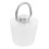 5Pcs Sink Drain Stoppers White Silicone Metal Tub Plug with Pull Chain 3