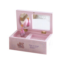 3Pcs Pink Music Box Decorative Plastic Musical Gift for Women