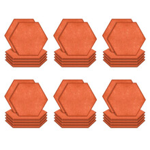 36 Pack Hexagon Acoustic Panels Sound Proof Padding Beveled Sound Panels for Recording Studio Office Home