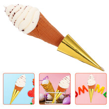 3Pcs PVC Fake Ice Cream Cone Figurines for Multipurpose Decoration Use