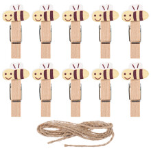 30Pcs Mini Wooden Clothespins for DIY Decor Photo Hanging & Craft Use