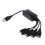 1 Hane Till 4  USB HUB Splitter FöRläNg Kabel USB 2.0 FöRläNgningsdatakabel StröMadapter Socket Converter 1