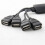 1 Hane Till 4  USB HUB Splitter FöRläNg Kabel USB 2.0 FöRläNgningsdatakabel StröMadapter Socket Converter 6