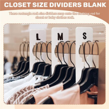 30 Closet Dividers for Hanging Clothes- Rectangle Clothing Size Dividers,White Closet Divider Set with