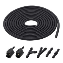 7 Pz/Set Braccio Tergicristallo Anteriore Rondella Ugello Jet Valvola di Ritegno un 4 Vie Tubo da 2 M Tubo Flessibile Connettore Dritto
