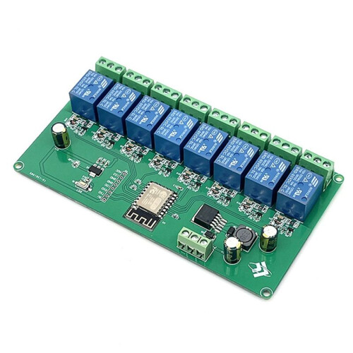 8 Channel ESP8266 Wireless WIFI Relay Module ESP-12F Development Board  5V/7-28V E-WeLink APP Remote Control