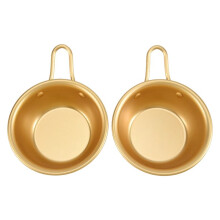 2PCS Makgeolli Bowls Aluminum Korean Traditional Bowls for Korean Rice Wine