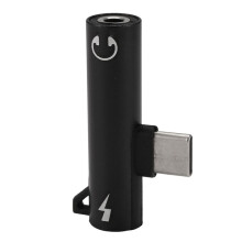 Adapter Audio Typu C Zadzwoń Muzyka ŁAdowanie 2-W-1 Konwerter SłUchawek z OkrąGłYm Otworem 3,5 Mm