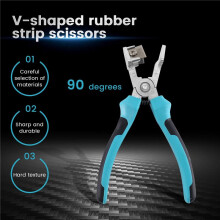 V-Shaped Rubber Strip Scissors 90 Degree for Doors Window Sealing Industrial Grade Right Angle Rubber Strip Scissors